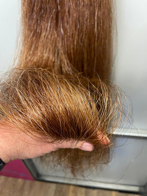 Qhorse length light ( golden) Chestnut flaxen Double thickness 100 cm long Cut end