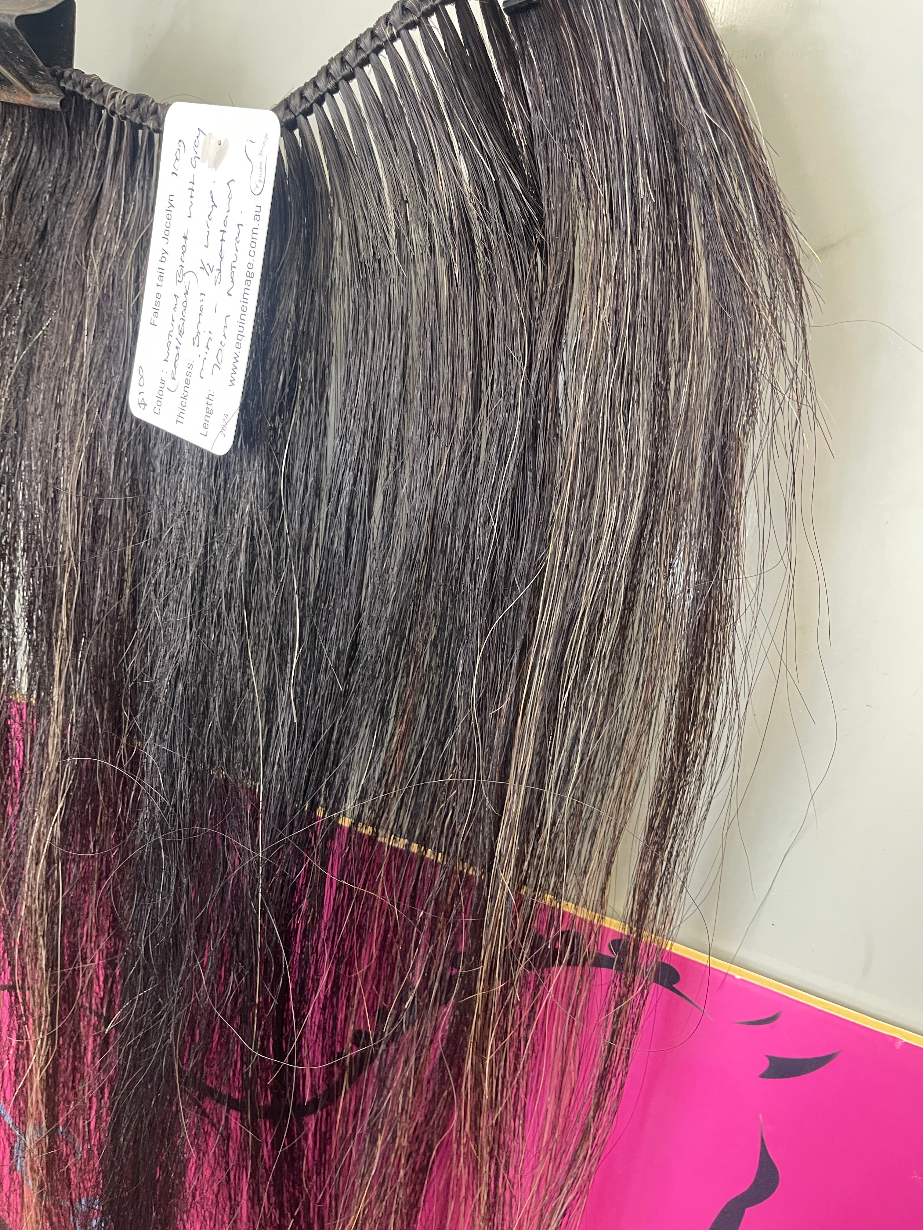 Mini Part wrap (1/2 wrap ) suit mini or Shetlands 70-76 cm natural end red black with grey
