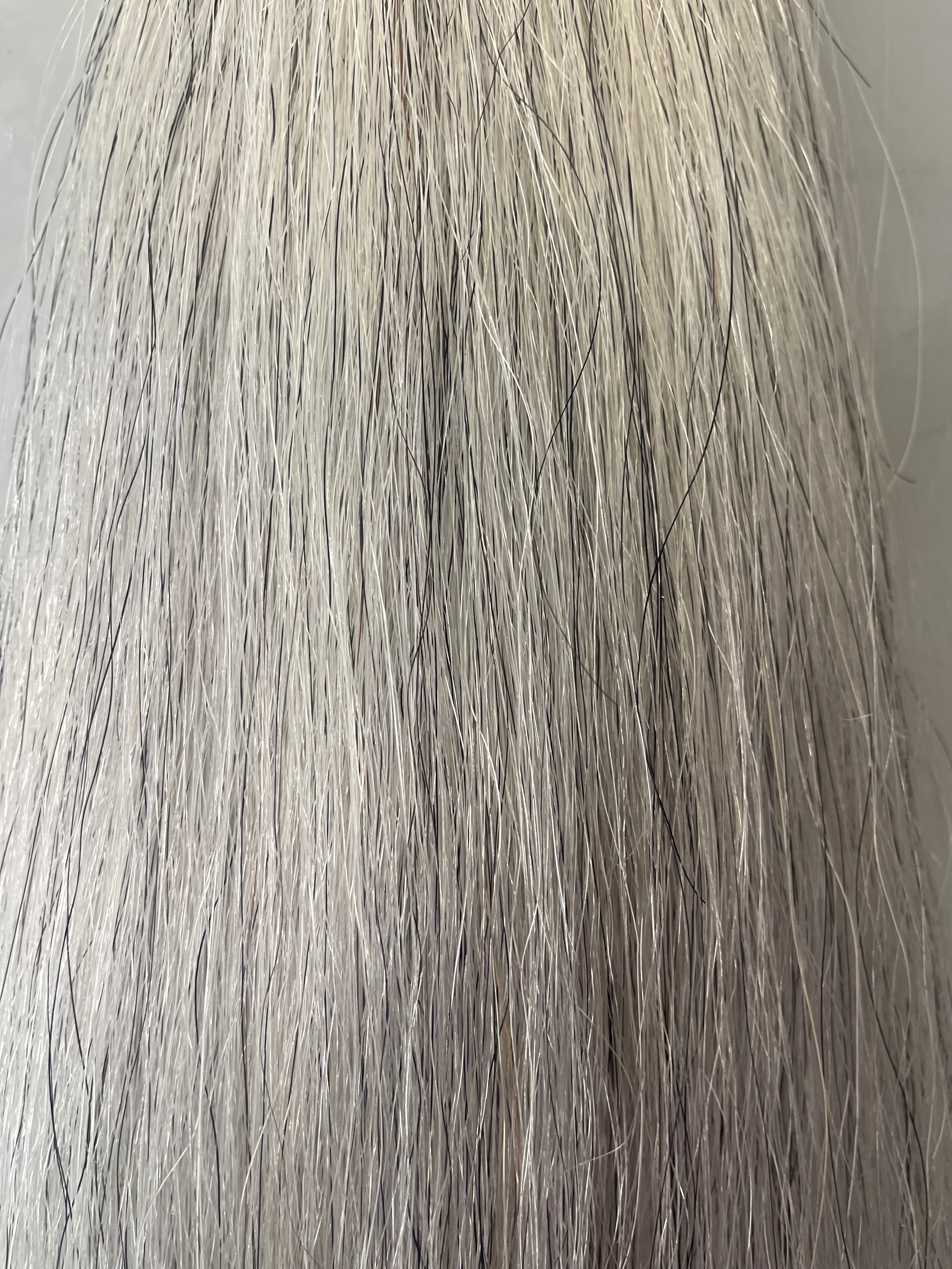 Light Grey false tail 67 cm long Triple thickness