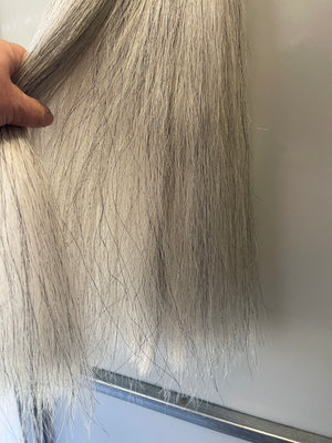 Light Grey false tail 67 cm long Triple thickness
