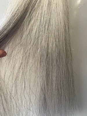 Light Grey false tail 67 cm long Triple thickness