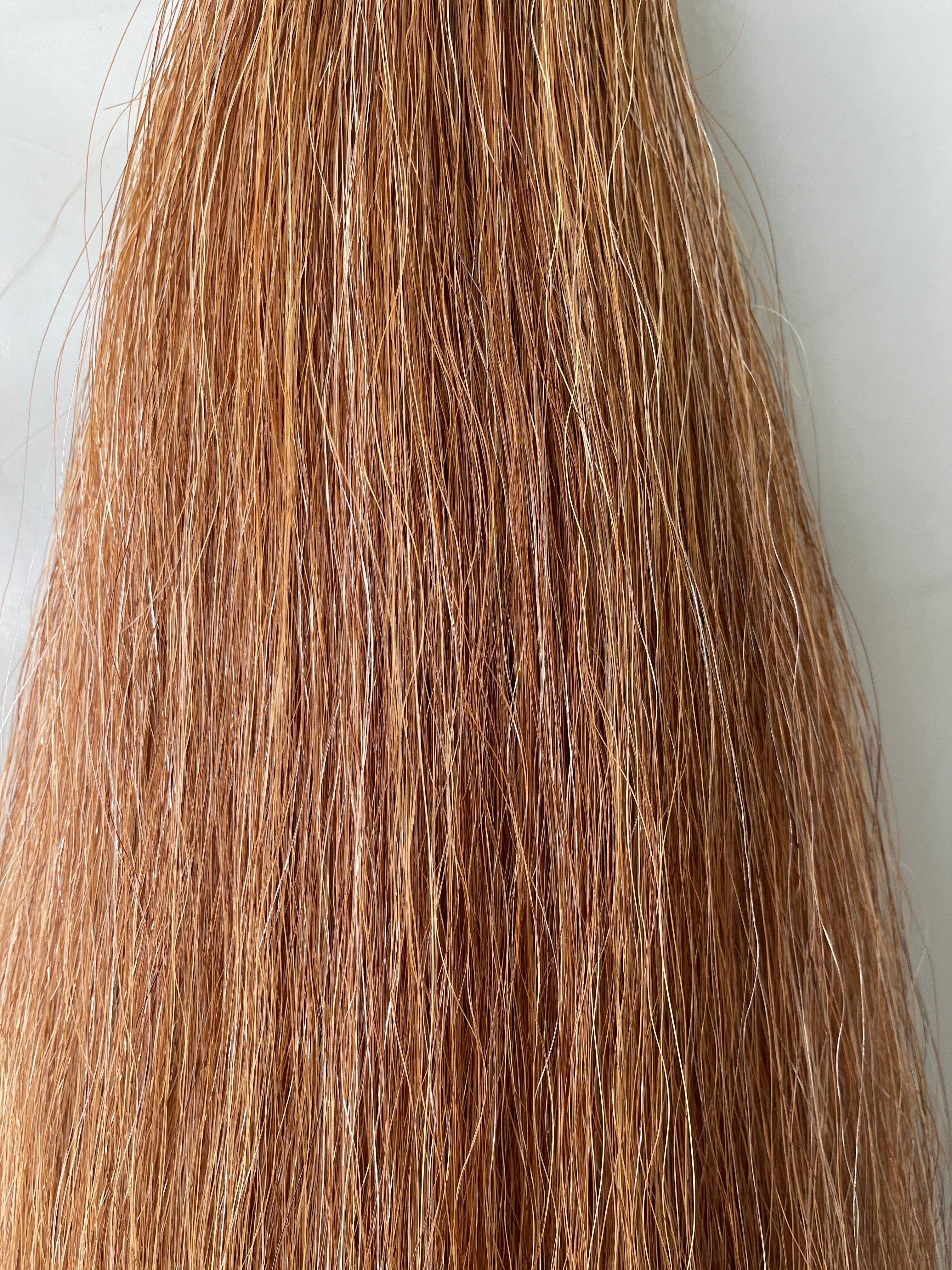 Weighted light chestnut flaxen Double thickness 61 cm cut end Final weight 630g