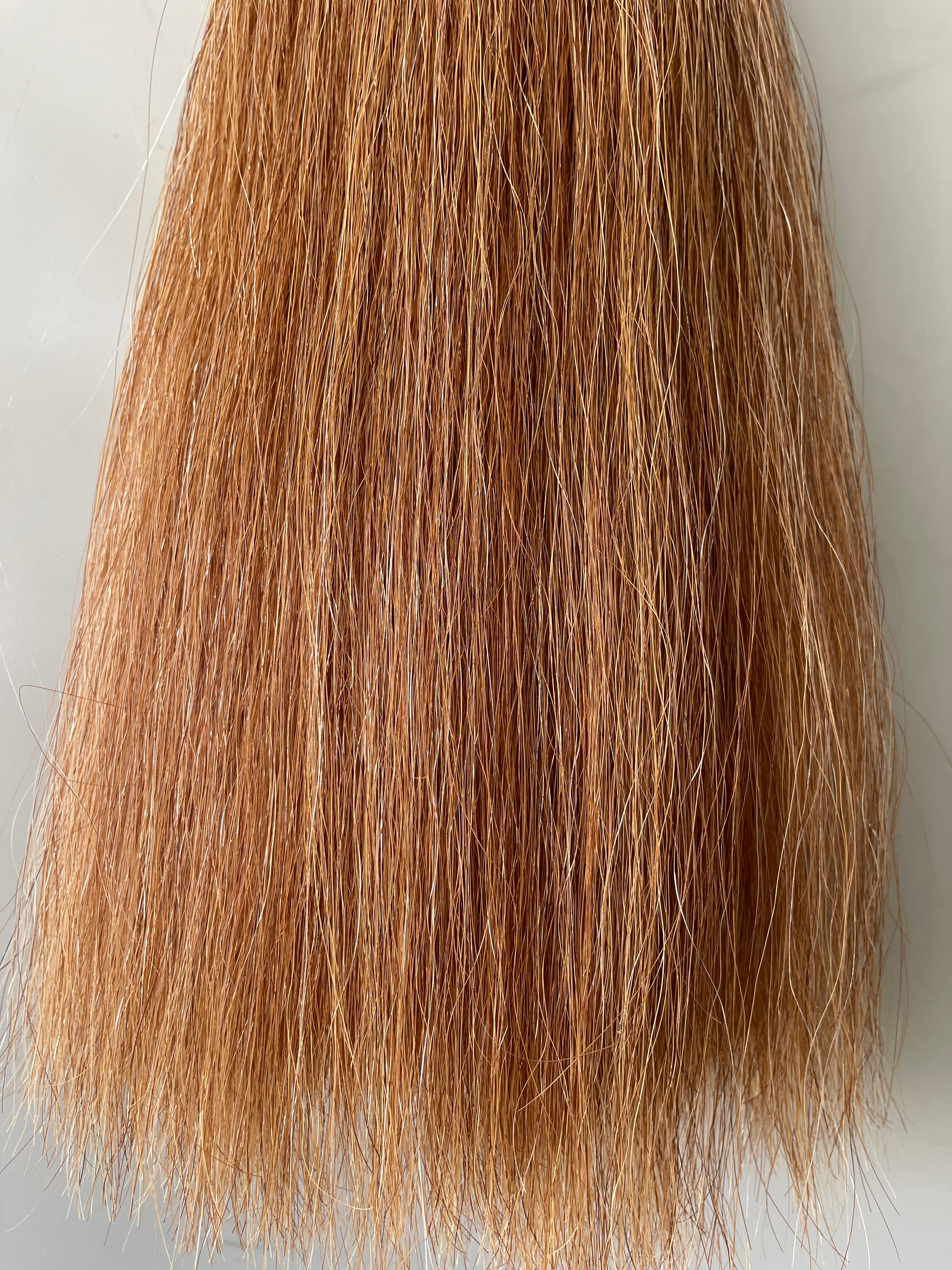 Weighted light chestnut flaxen Double thickness 61 cm cut end Final weight 630g