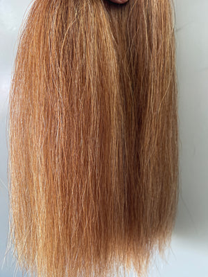 Weighted light chestnut flaxen Double thickness 61 cm cut end Final weight 630g