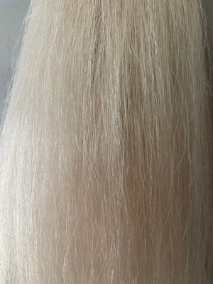 Weighted white False Tail 70 cm natural end Double thickness Final weight 750g
