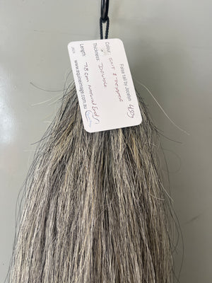 Medium grey salt and pepper 78 cm natural end Double thickness