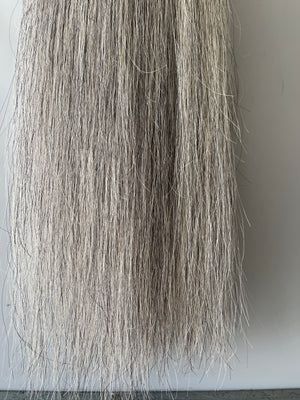 Medium grey salt and pepper 78 cm natural end Double thickness