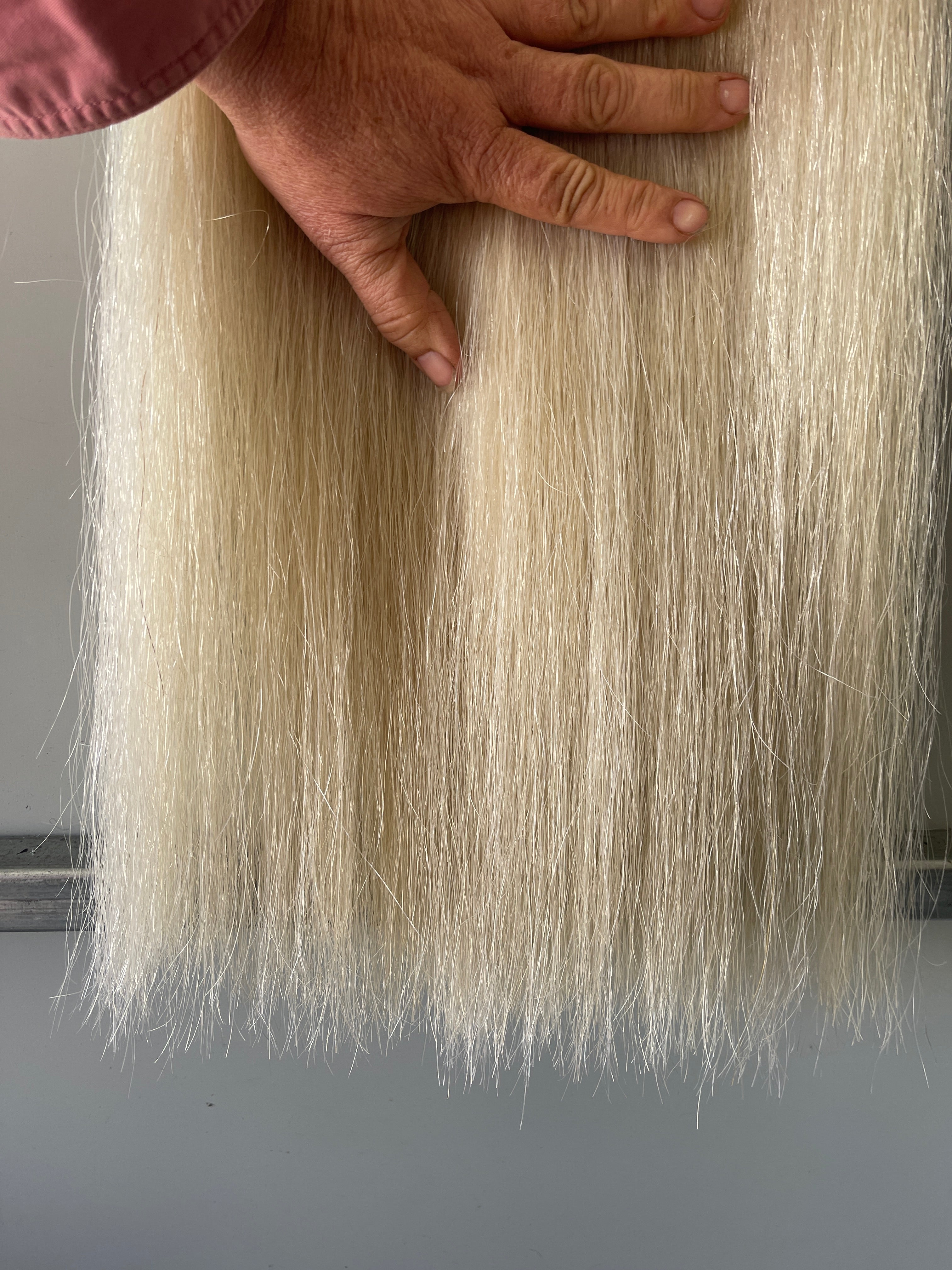 Qhorse Length 100 cm Pally white Big Double 600g of hair