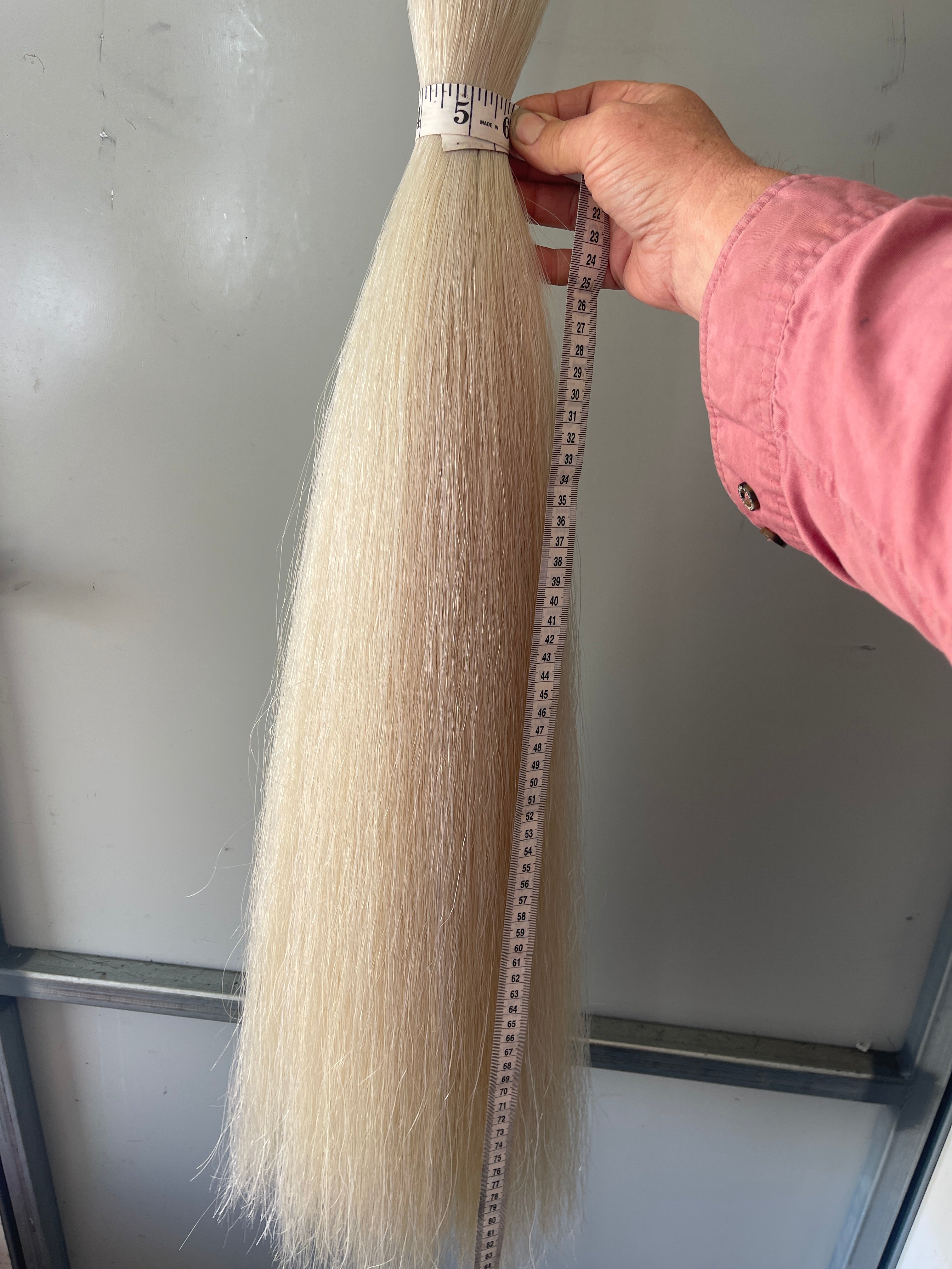 Qhorse Length 100 cm Pally white Big Double 600g of hair