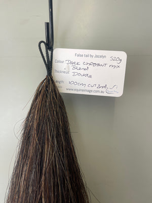 Qhorse length Darker chestnut mix blend 100 cm cut end Double thickness