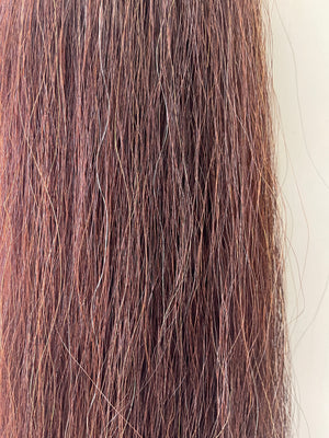 Qhorse length 100 cm cut end Double thickness Dark Red chestnut