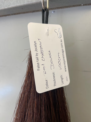 Qhorse length 100 cm cut end Double thickness Red Chestnut.