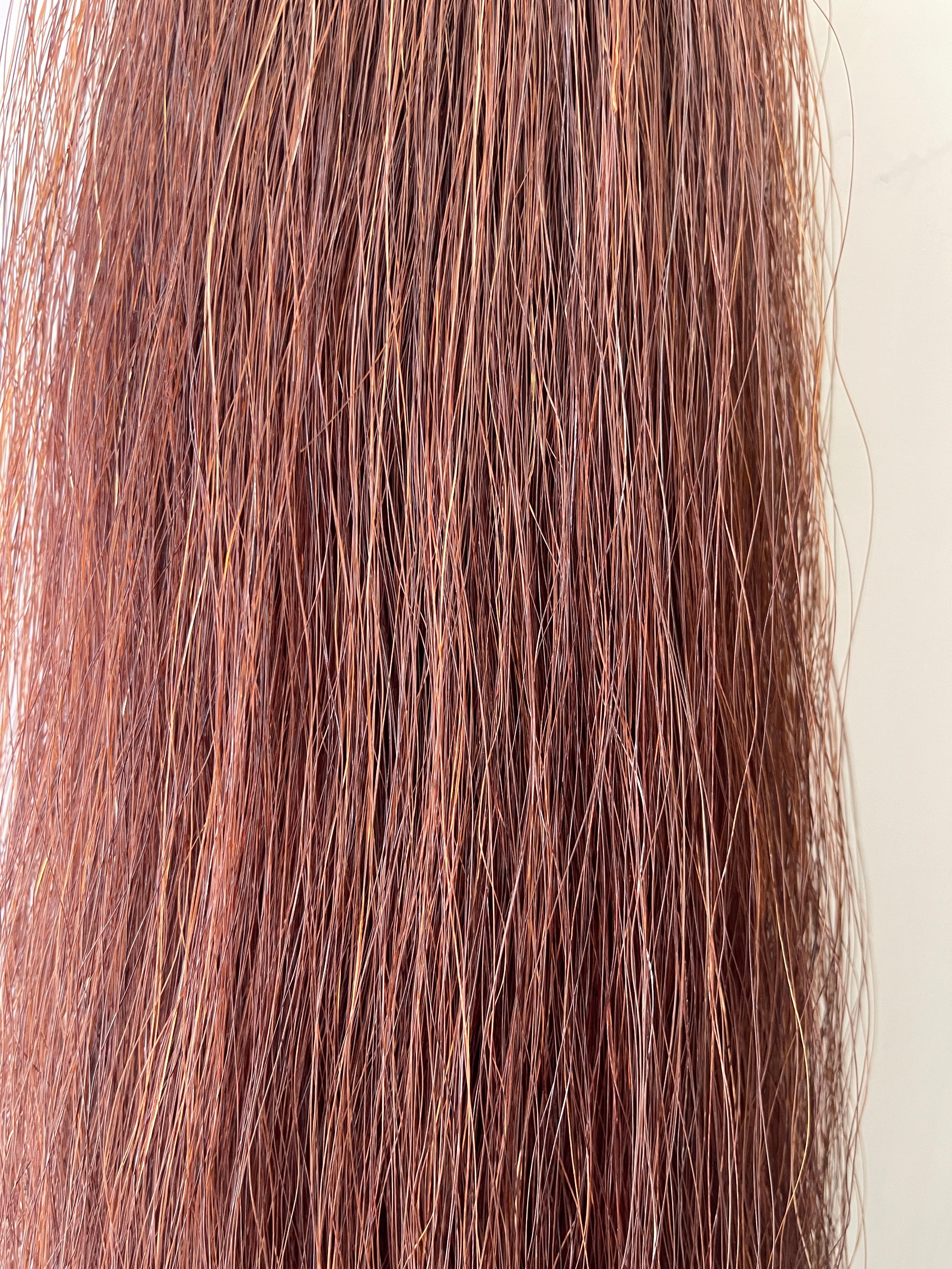 Qhorse length 100 cm cut end Double thickness Red Chestnut.