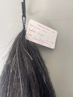 Dark Grey 70-76 cm long natural end Single thickness