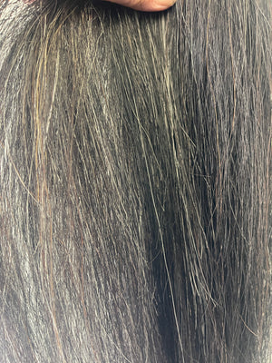 Dark Grey 70-76 cm long natural end Single thickness