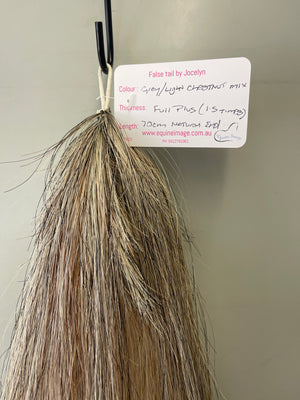 Grey light chestnut blend 70 cm natural end Full plus ( 1.5 times )