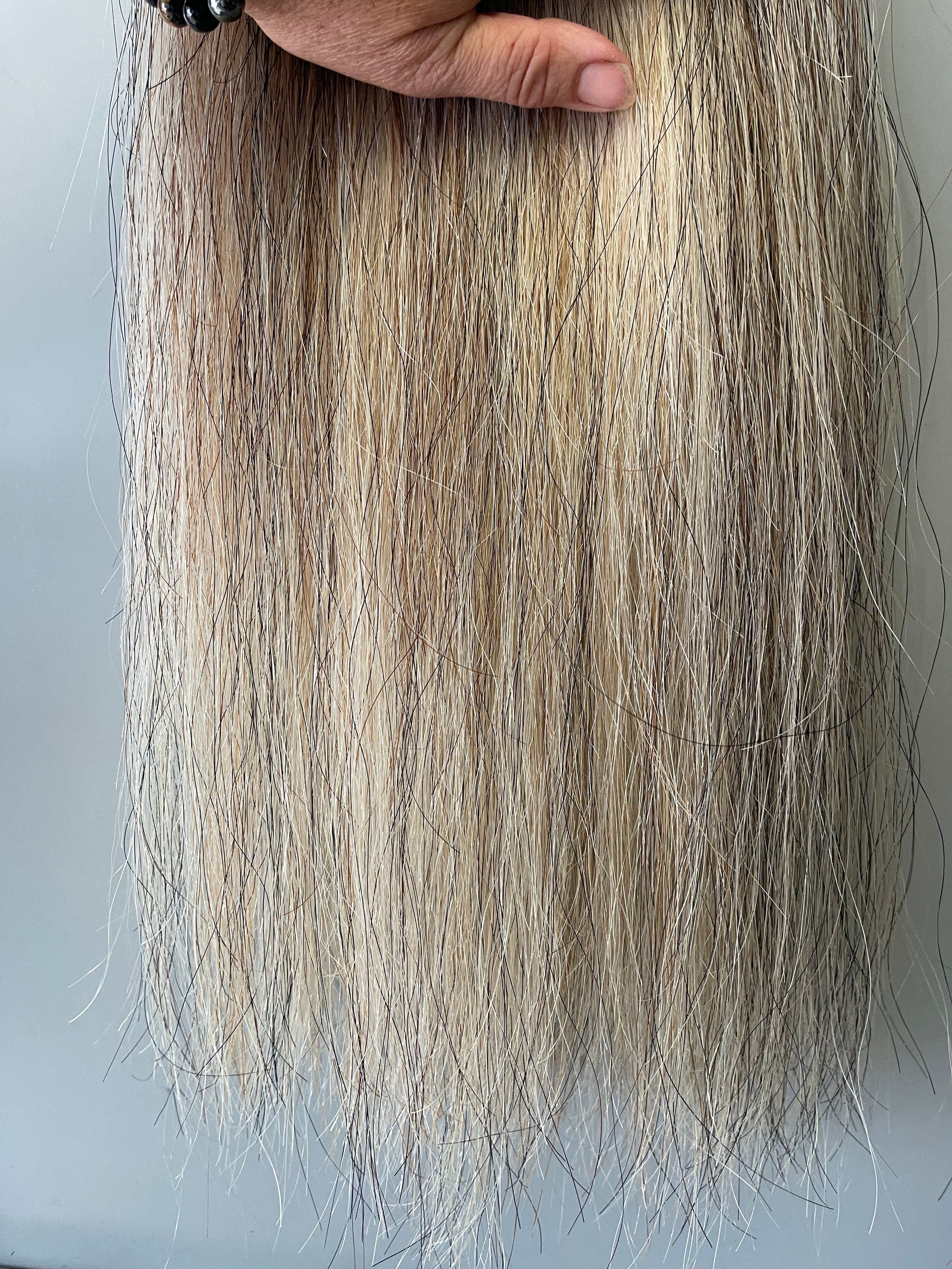 Grey light chestnut blend 70 cm natural end Full plus ( 1.5 times )
