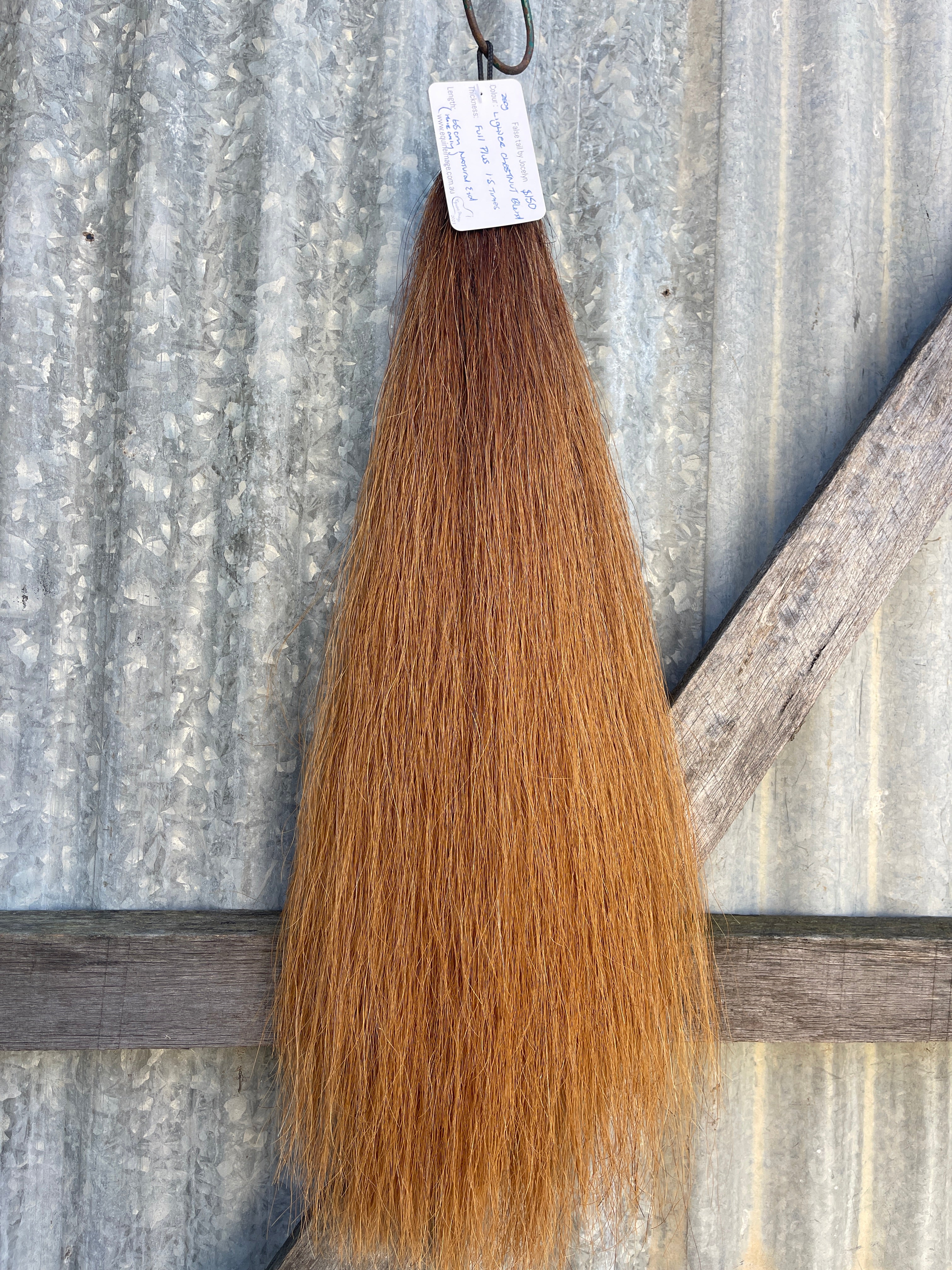 Lighter chestnut blend 65 cm natural end Full plus (1.5 times )